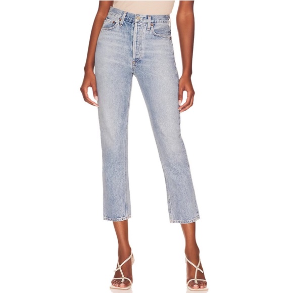 Agolde Riley High Rise Straight Crop 28 - Picture 4 of 12